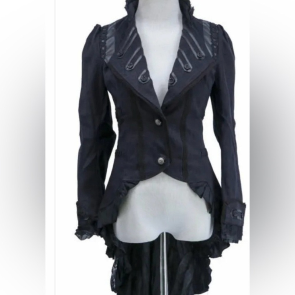 New With Tags Red Queen's Black Legion (RQBL) Steampunk tail coat size medium